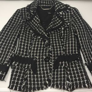 EUC White House Black Market Tweed Blazer 00P